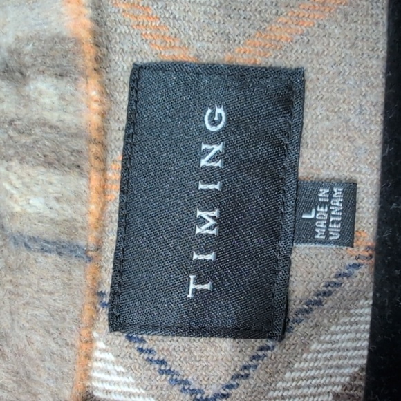 Tan and Gray Plaid Utility Jacket - Picture 2 of 3